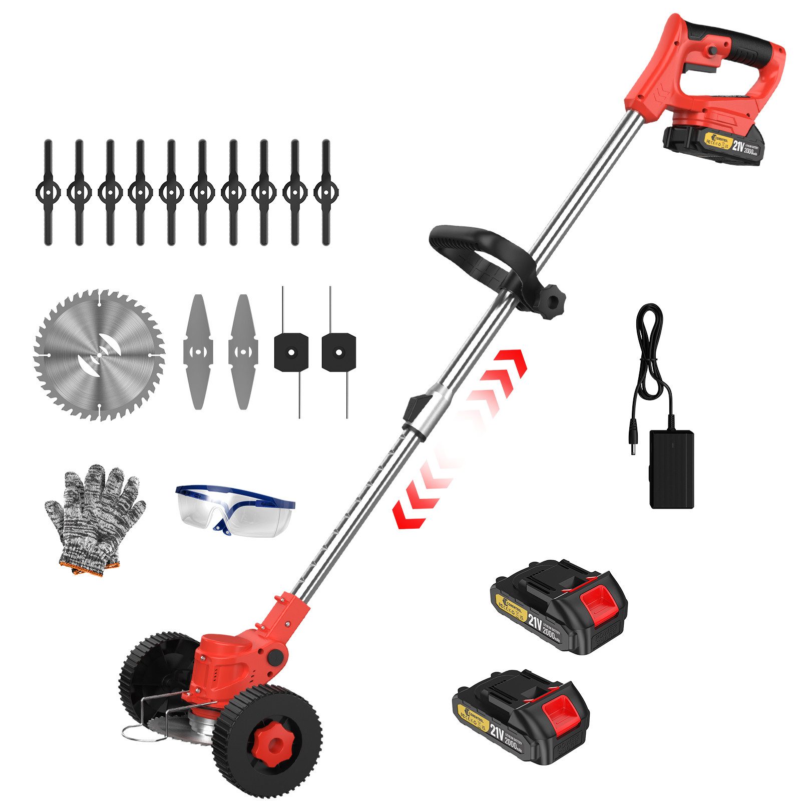 CONENTOOL Akku-Rasentrimmer 21V Elektro-Rasentrimmer, 15 cm günstig online kaufen