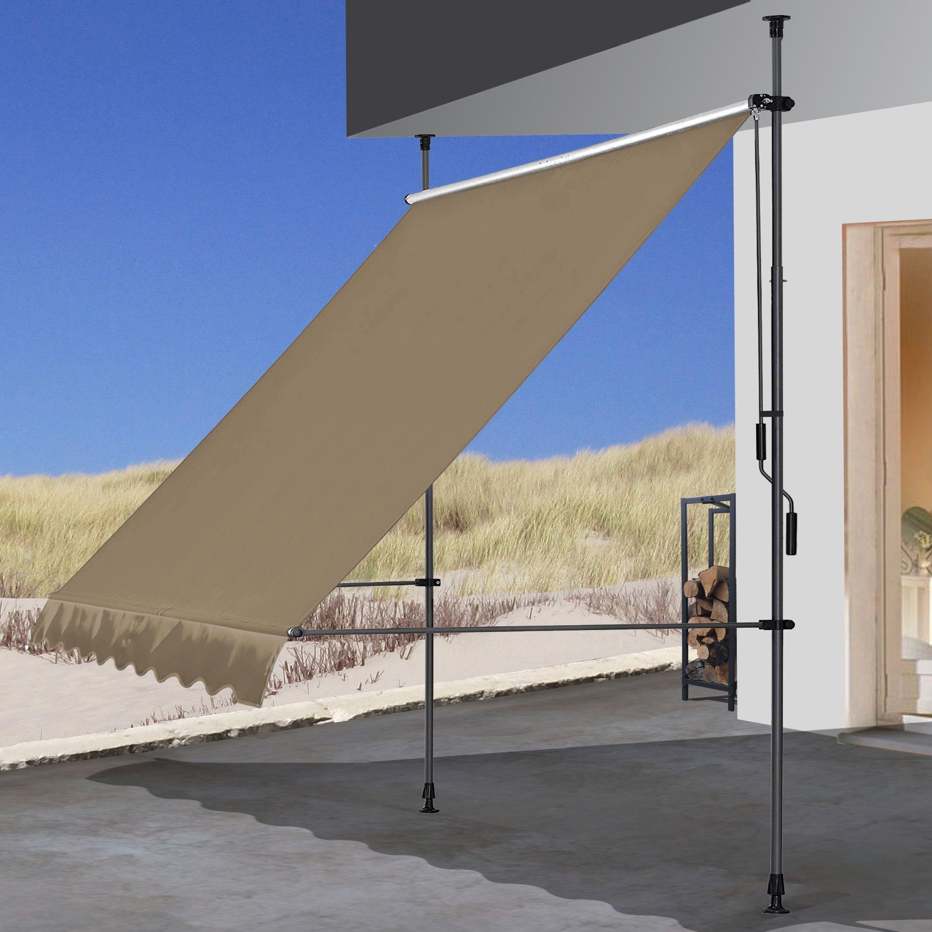 Quick Star Klemm-Senkrechtmarkise 200 cm Breite, günstig online kaufen
