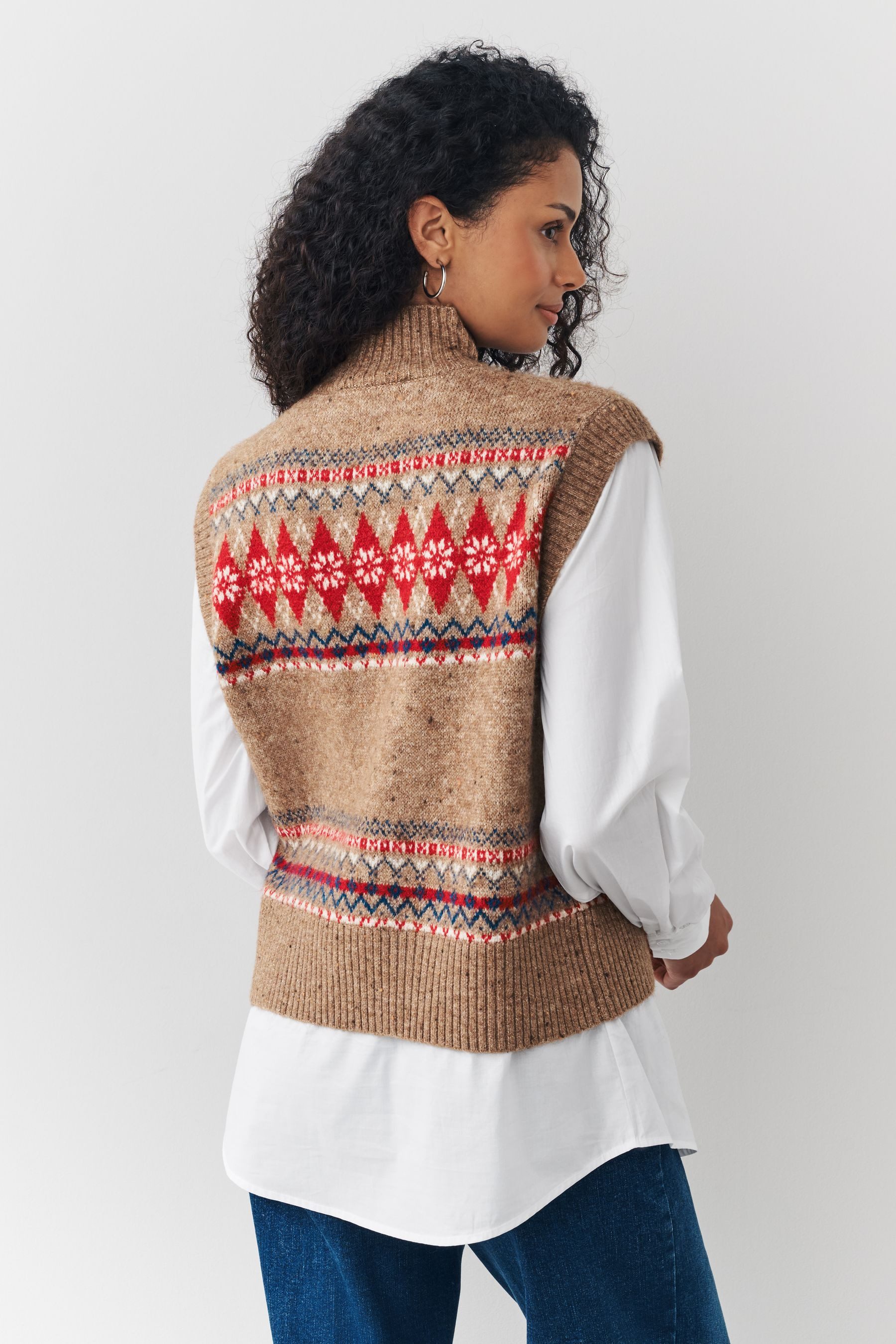 Next Pullunder Hochgeschlossenes, gestricktes Lagenlook-Tanktop (1-tlg) günstig online kaufen