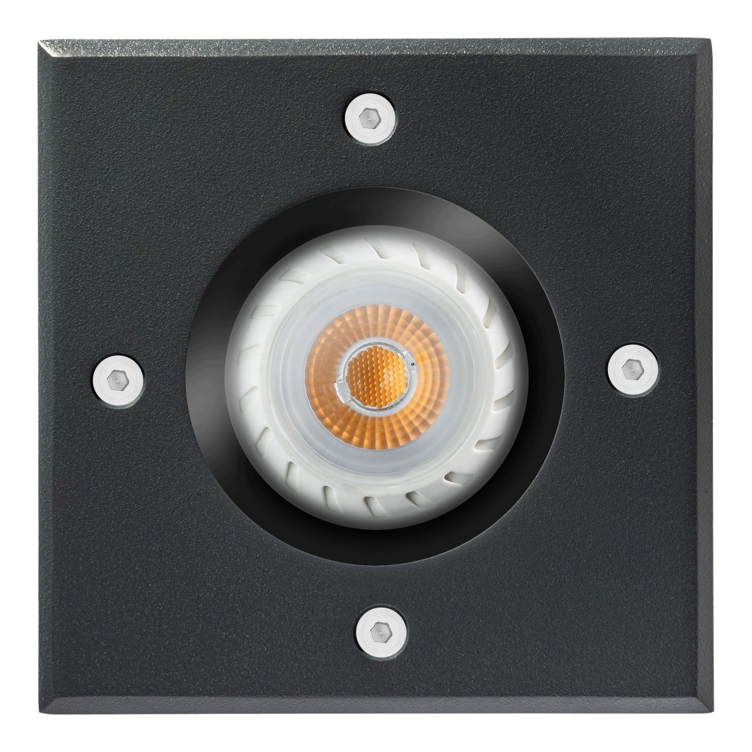 Anthrazit Bodeneinbaustrahler - Set LED LEDANDO - Schwenkbar 7W RAL7016 Einbaustrahler - LED LED