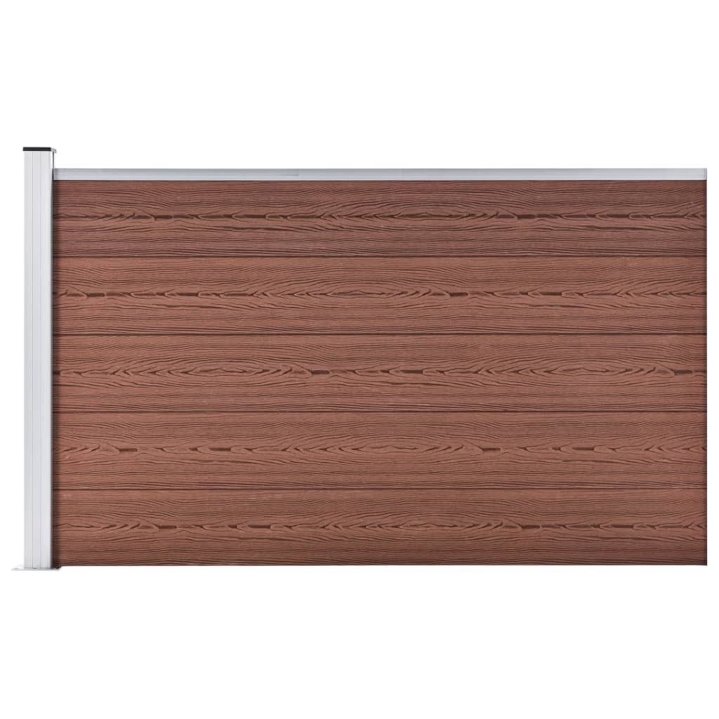 vidaXL Gartenzaun Gartenzaun WPC 175x105 cm Braun, (1-St)