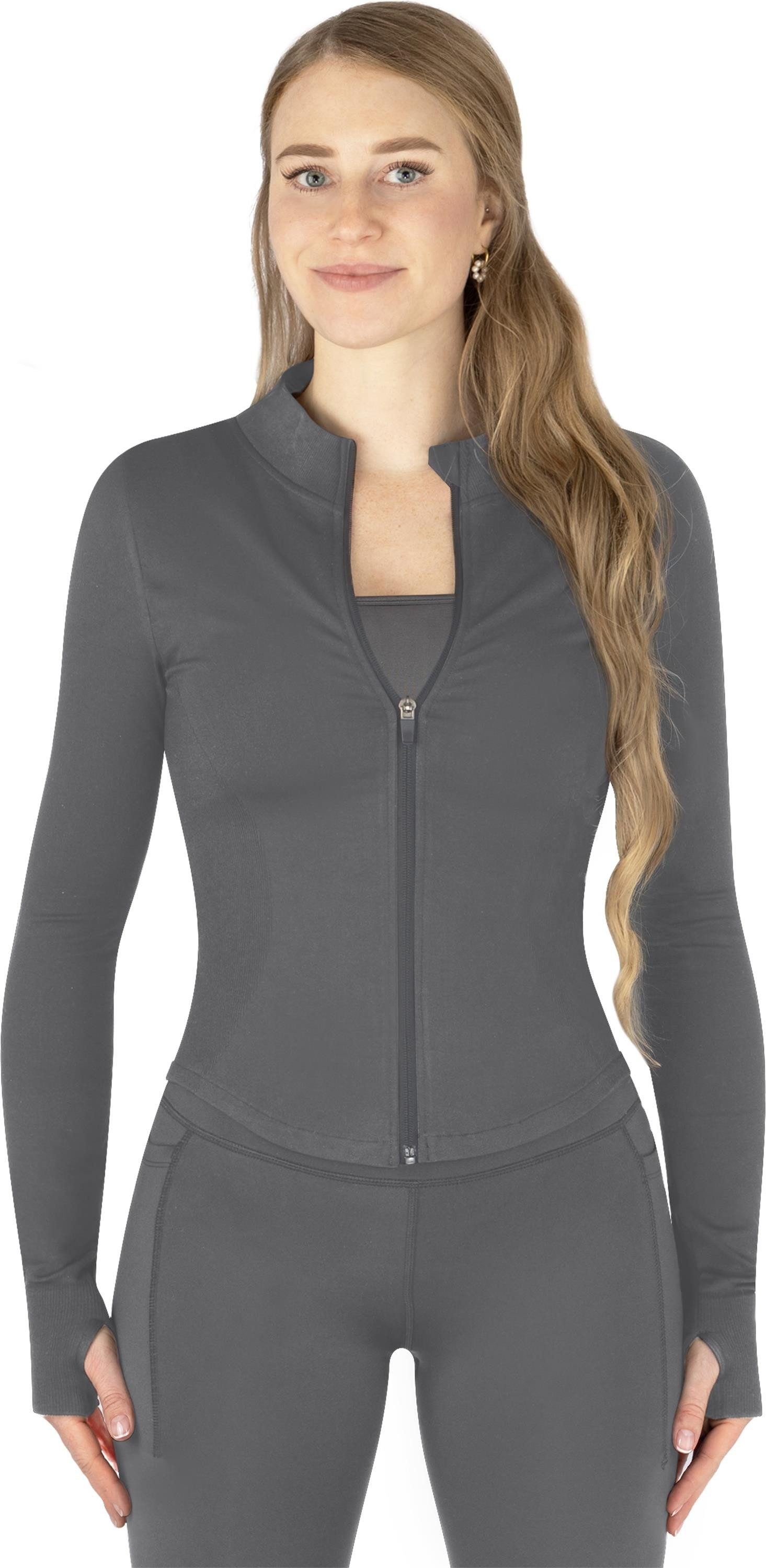 Trainingsjacke Damen Shaping Zipper Jacke Trainingsjacke