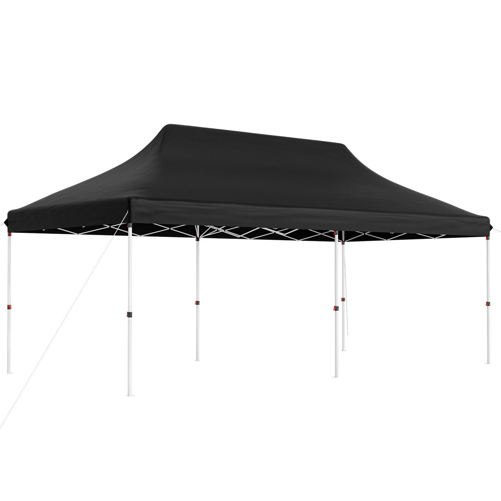 COSTWAY Pavillon, 3x6m höhenverstellbarer Faltpavillon mit Tragetasche