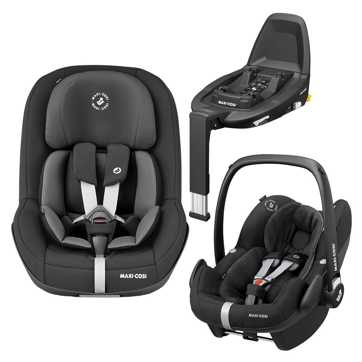 Babyschale Pebble Pro, Pearl Pro 2, FamilyFix 3 - Black