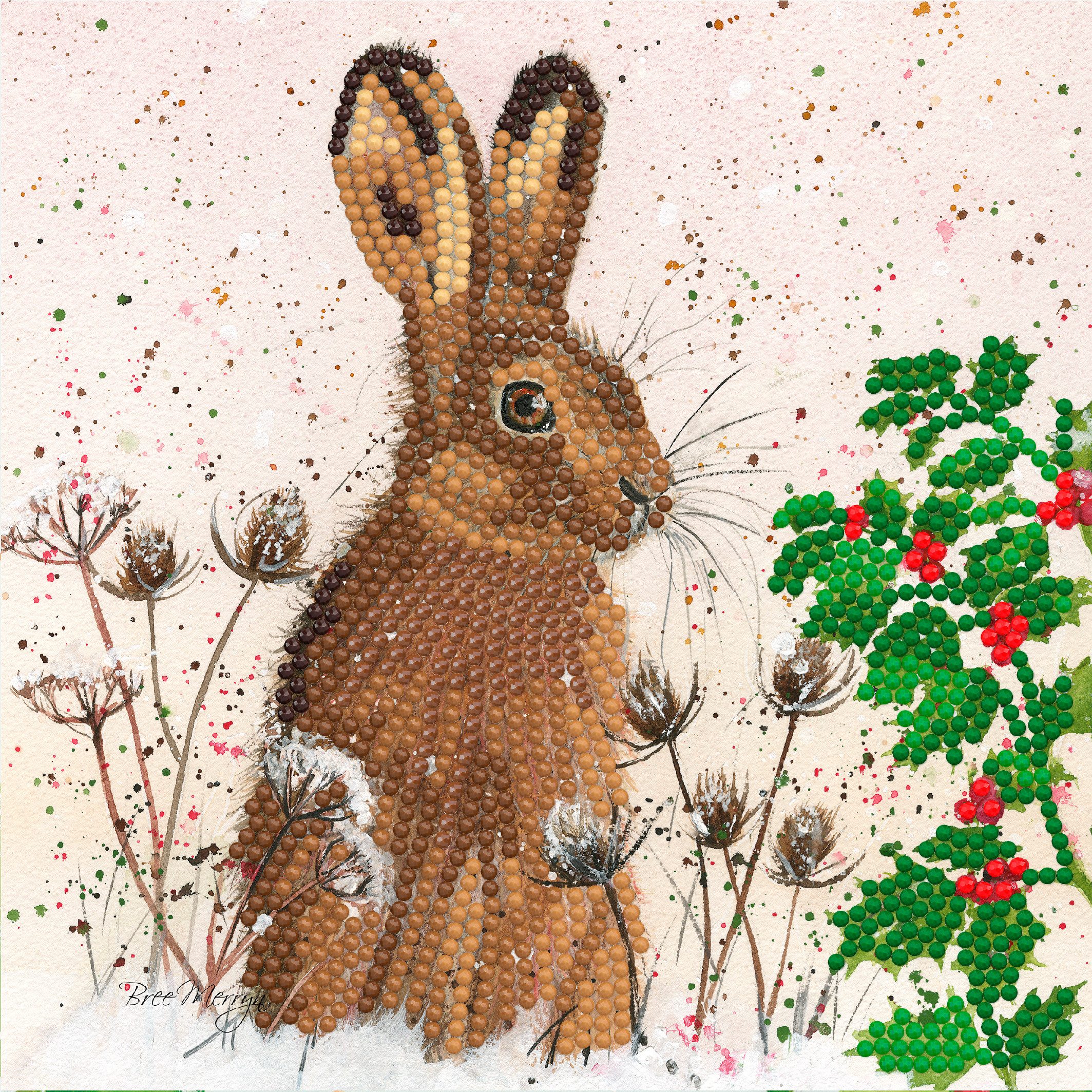 FINDit Malvorlage Diamond Painting - Hugh, 18 cm x 18 cm