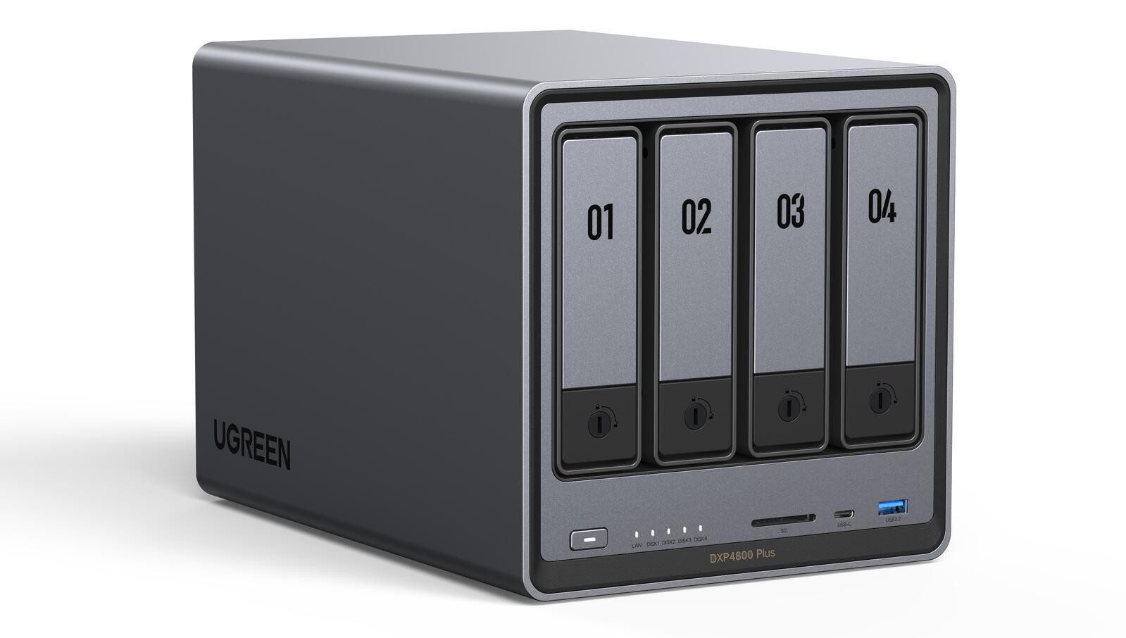 UGREEN Ugreen NASync DXP4800 Plus & 4x SEAGATE ST4000VN00 HDD-NAS-Festplatte