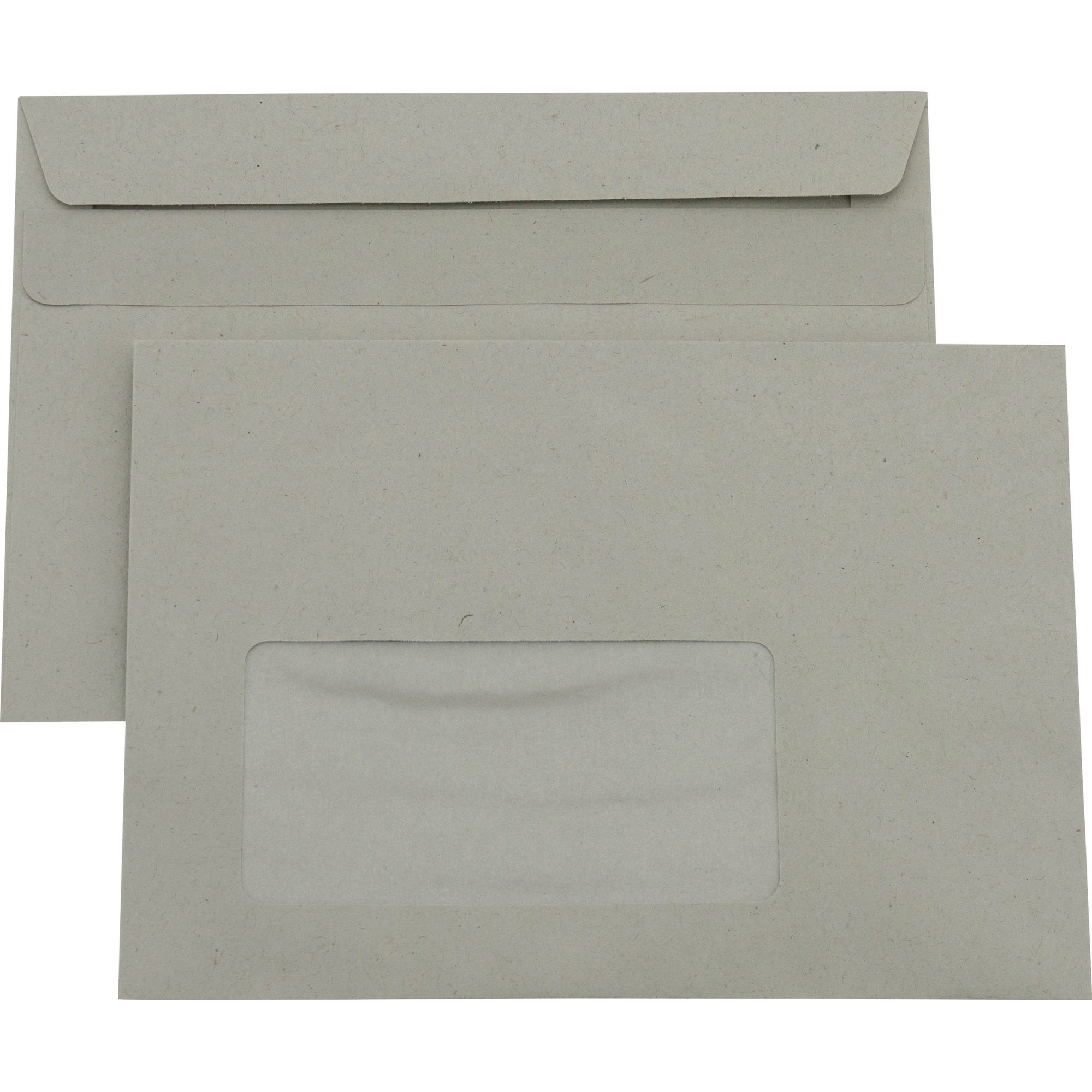Soennecken Briefumschlag C6 Recycling mit Fenster selbstklebend grau PA= 1.000Stk