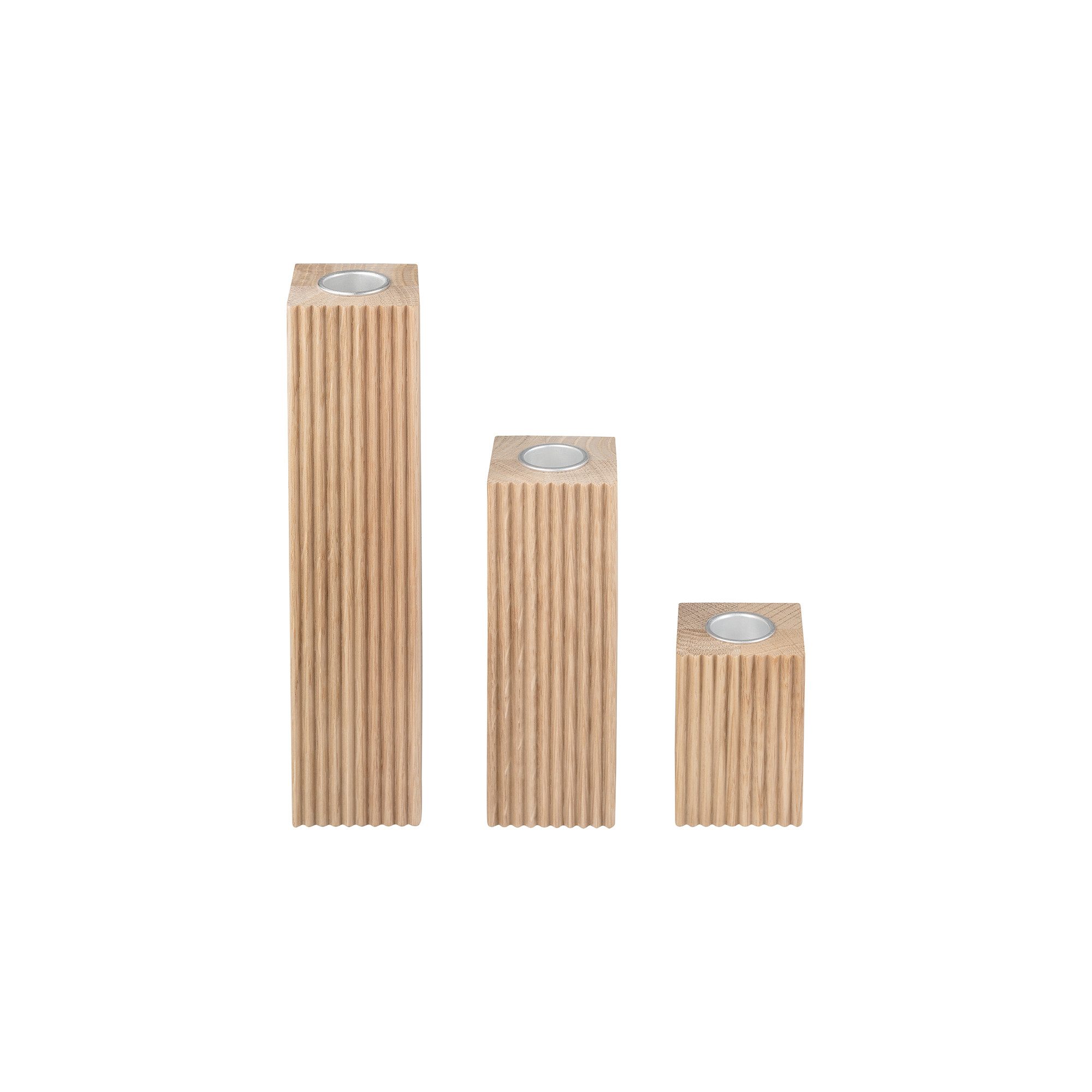 blomus Торшеры -DREVA- 3-tlg. Halter für Kerzen aus Eichenholz: Zeitloses Design (3 St), Exklusiv, Zeitlos, Eichenholz, Design, Natürlich, Vielseitig
