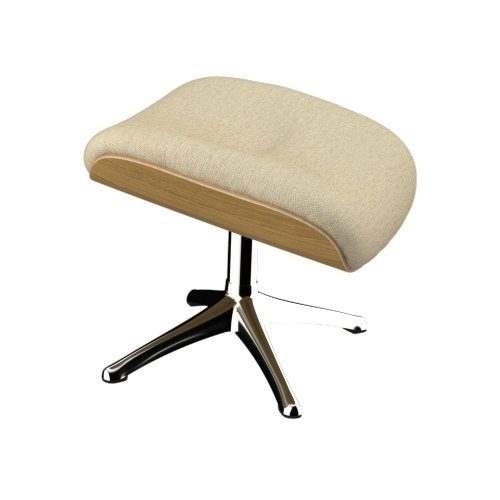 FLEXLUX Fußhocker Aarhus, für Entspannung, Ergonomischer Komfort, Klassisches Stil, Weicher Stoff oder Echtleder, Robustes Alu fuß, Gestell in Holzoptik