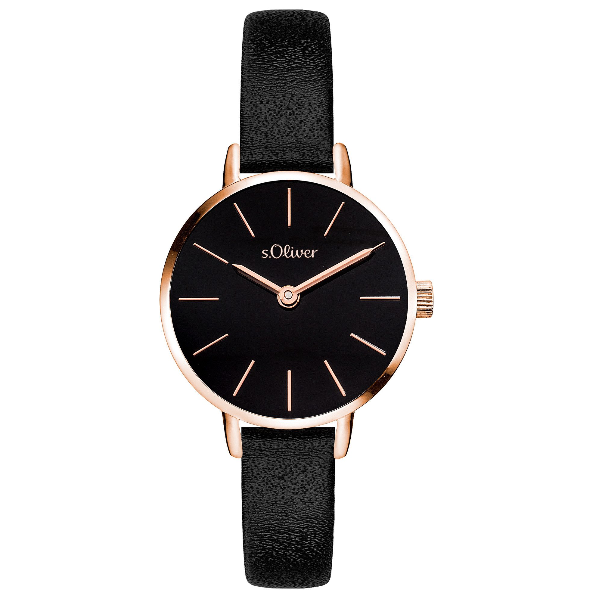 s.Oliver Quarzuhr Petite Time SO-4537-LQ, Armbanduhr, Damenuhr, analog