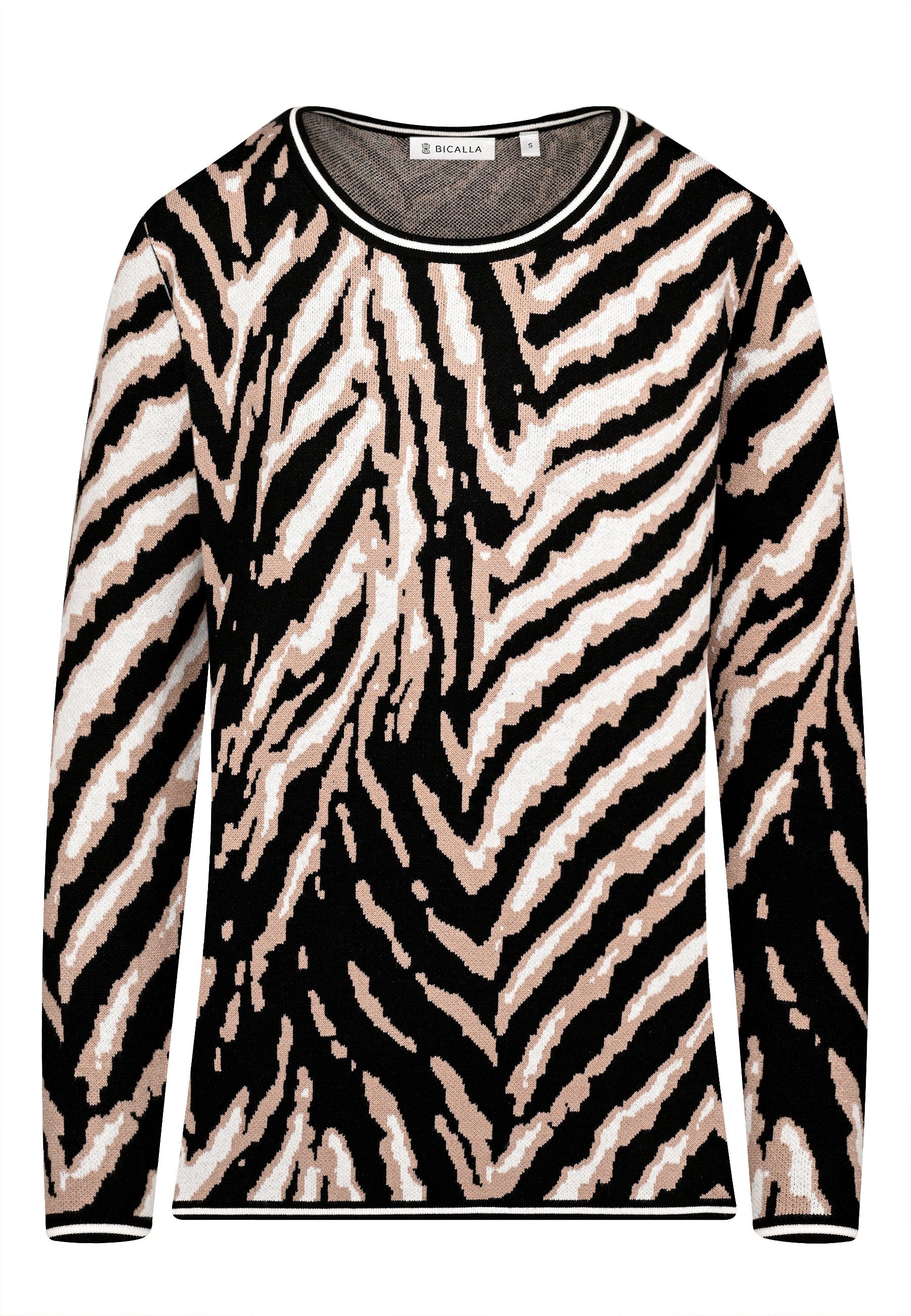 (1-tlg) Pullover - Strickpullover BICALLA 20/black-white Leo