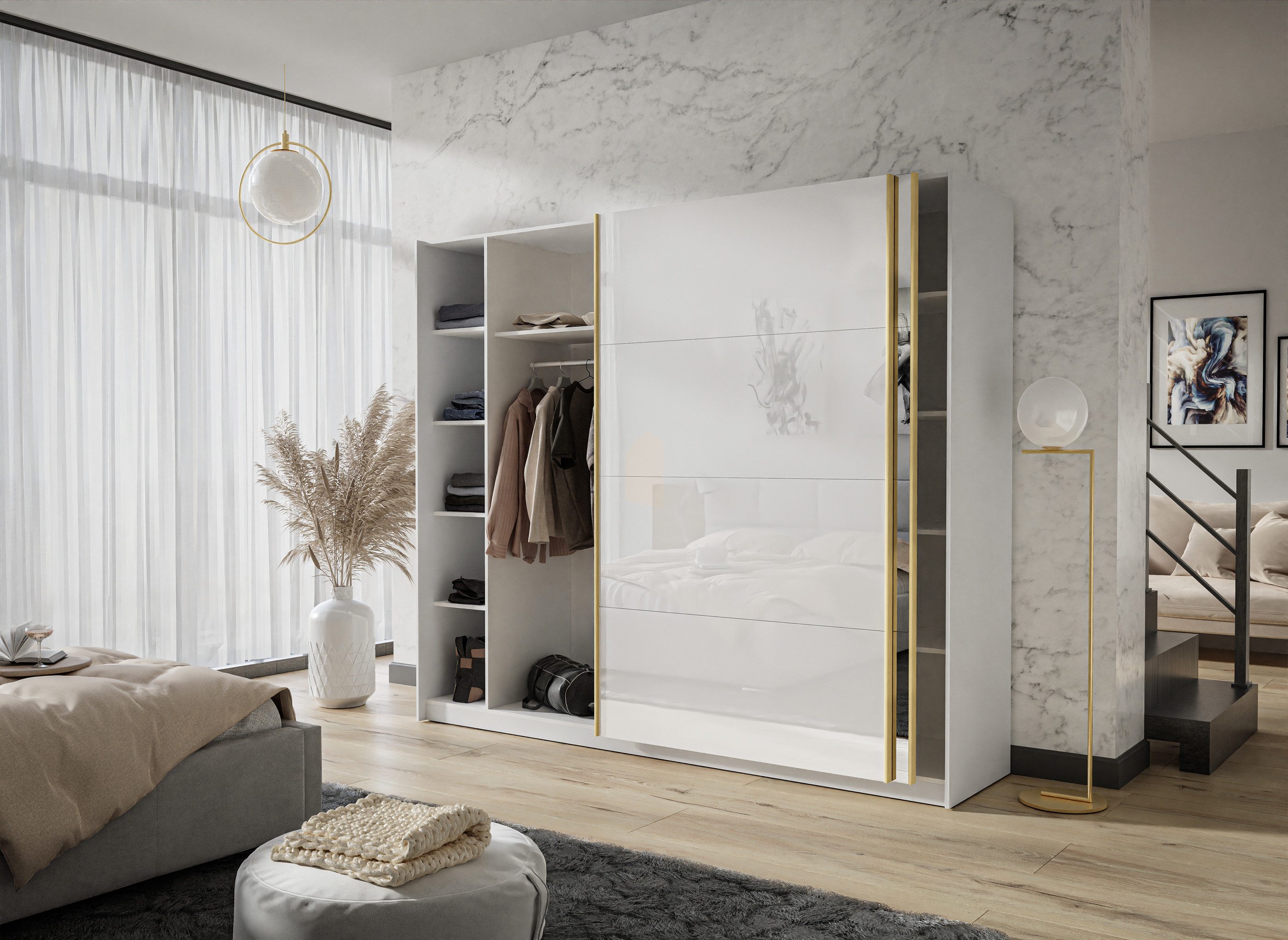 yourhouse24 Kleiderschrank Aura 194 cm Garderobe günstig online kaufen