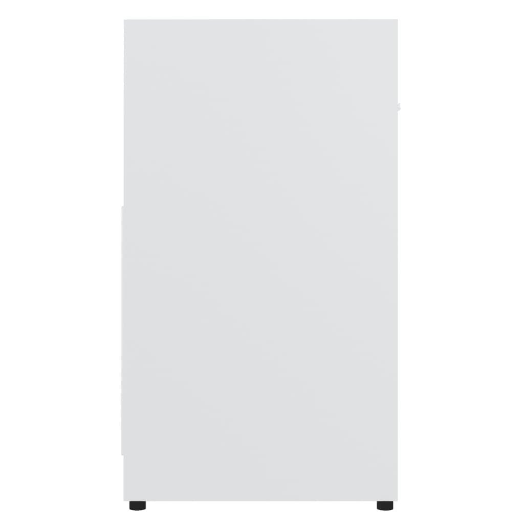 vidaXL Badezimmer-Set Weiß 60x33x61 cm Badezimmerschrank (1-St) Holzwerkstoff