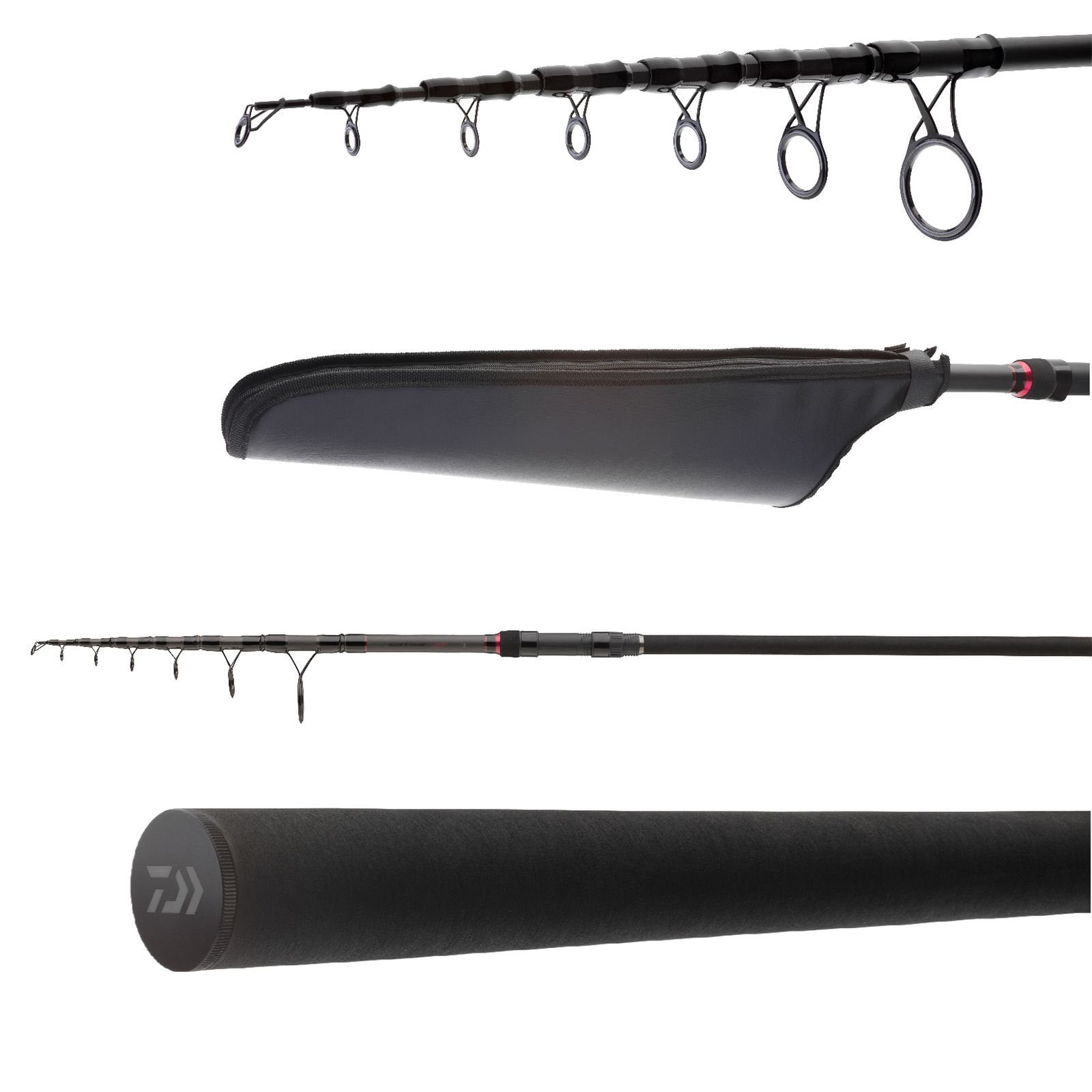 Daiwa Karpfenrute, (7-tlg), Daiwa Black Widow XT Tele Carp 12ft 3lb Karpfenrute