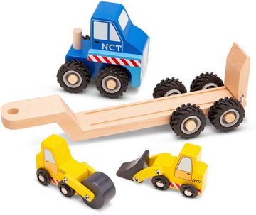 New Classic Toys® Spielzeug-Transporter Holzspielzeug, First Driver - Autostransporter, (Set), mit 2 Baustellenfahrzeugen