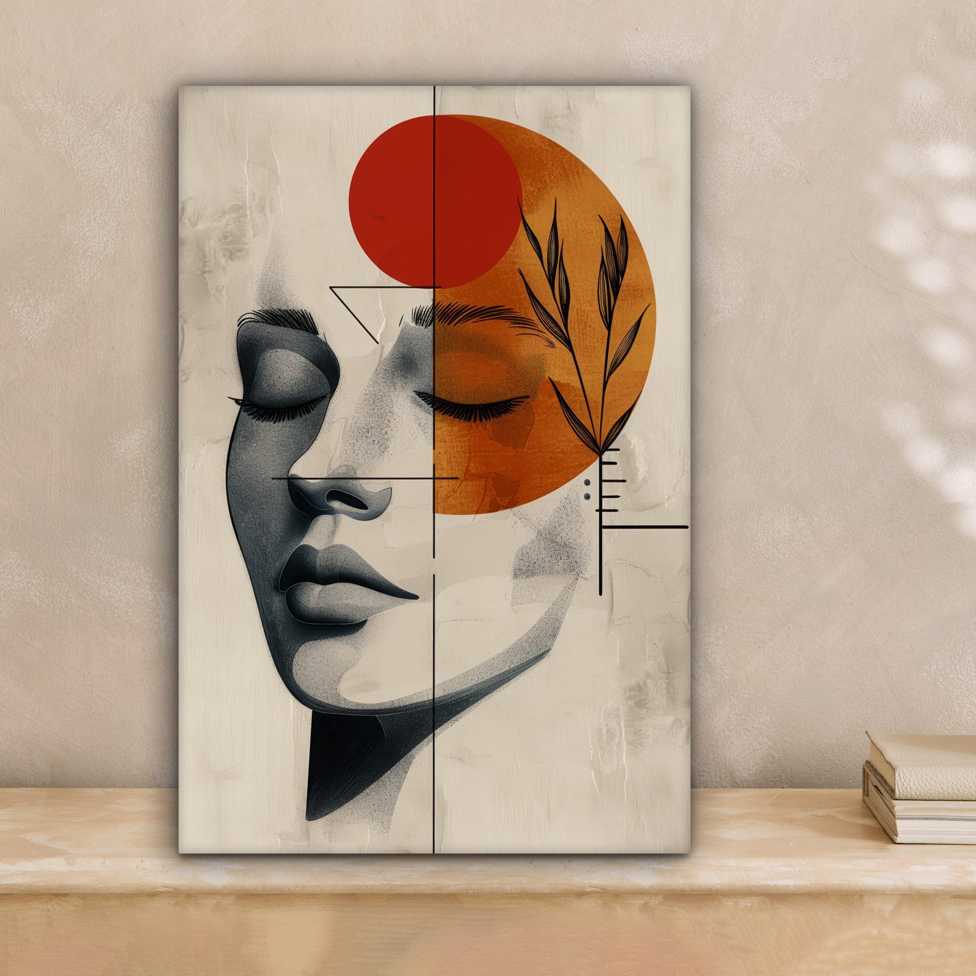 OneMillionCanvasses® Leinwandbild Gesicht - Kreise - Kunst - Modern, Fotodr günstig online kaufen