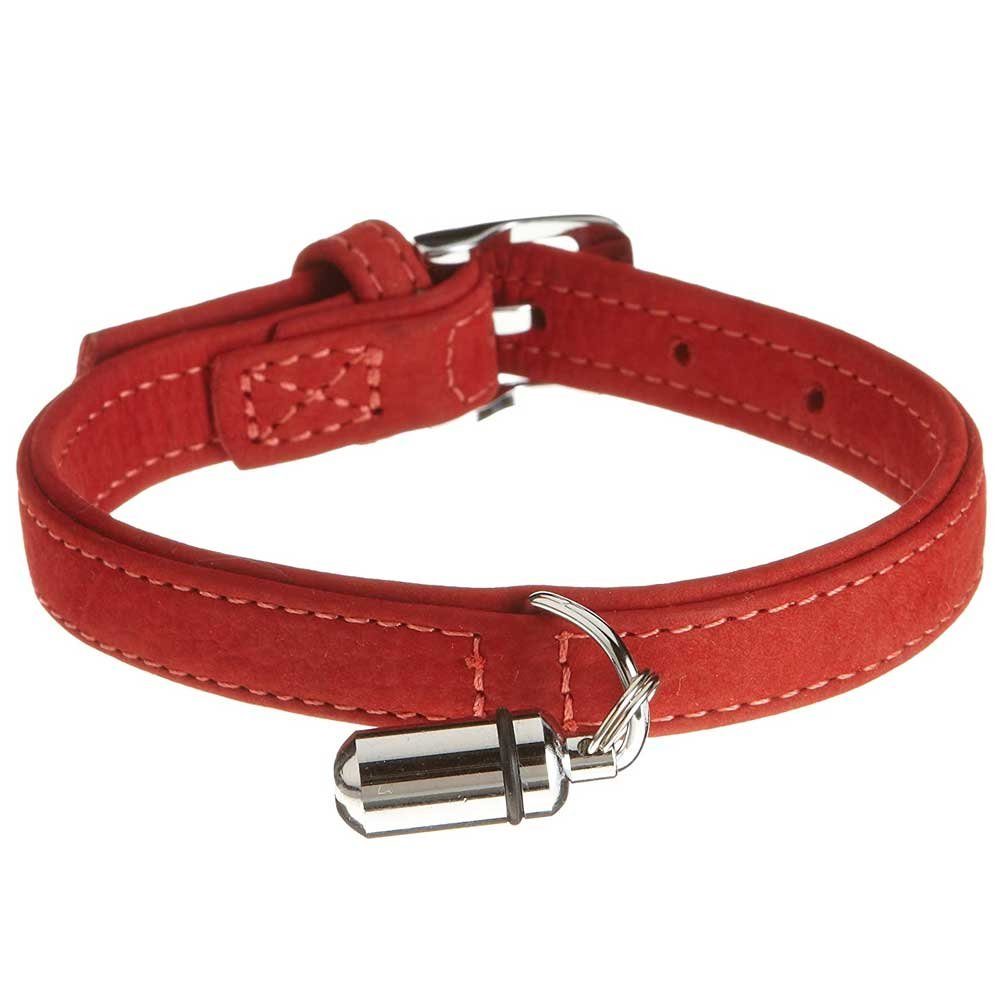 Karlie Hunde-Halsband Karlie Halsband Buffalo aus Kalbsleder - Rot Gesamtlänge / Breite: 24