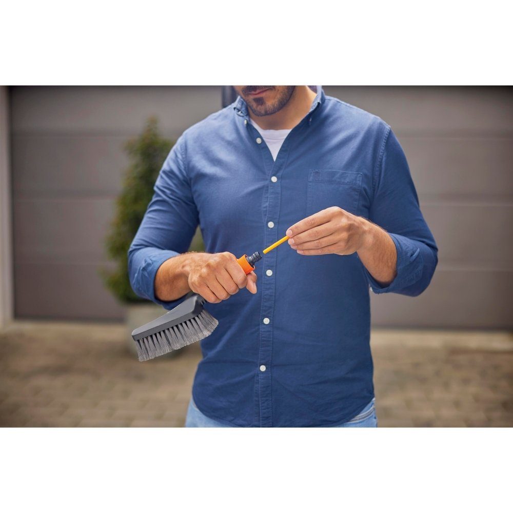 GARDENA Reinigungsbürste Cleansystem Handbürste M soft - Waschbürste - grau