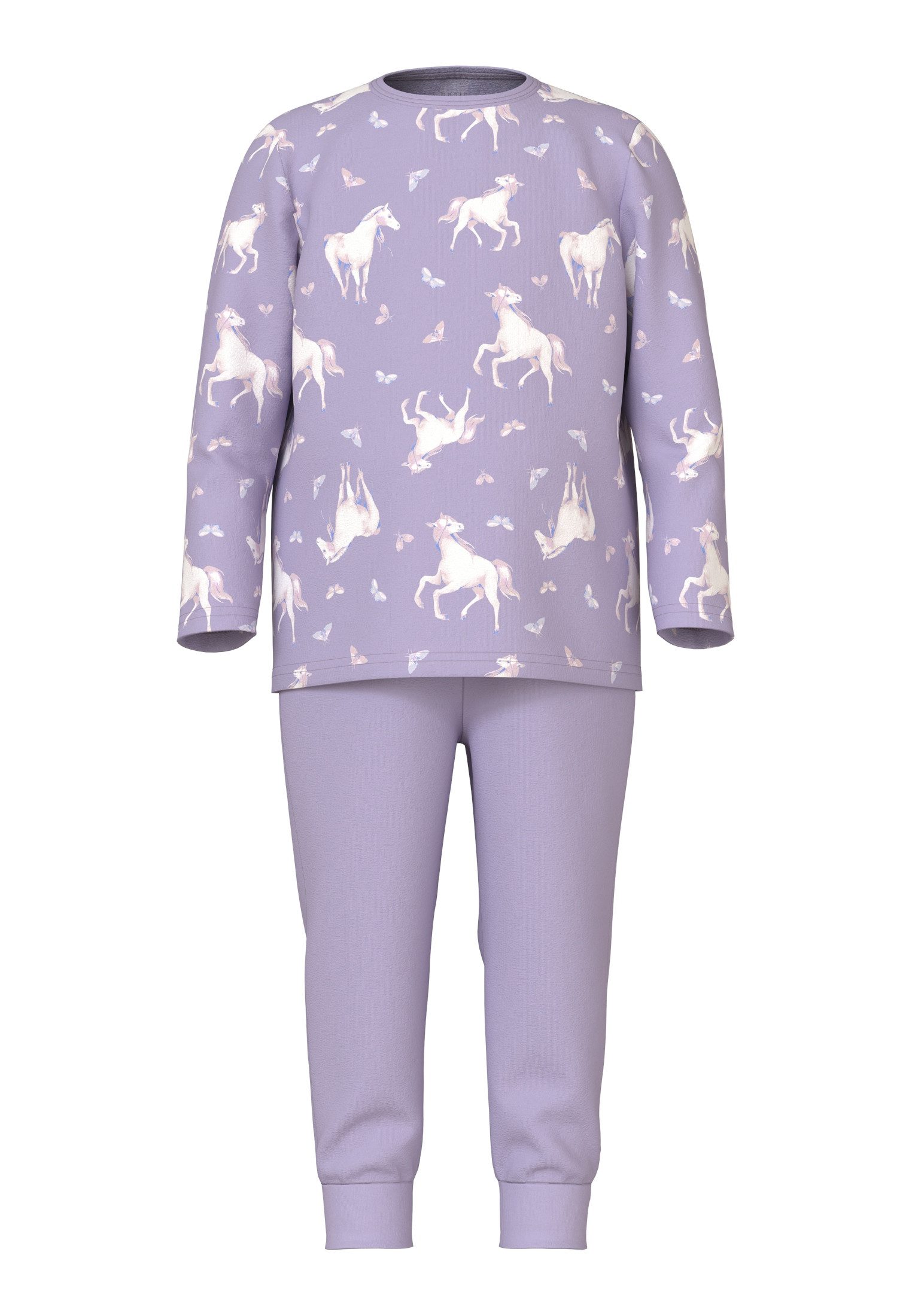 Name It Schlafanzug NMFNIGHTSET PASTEL LILAC HORSE