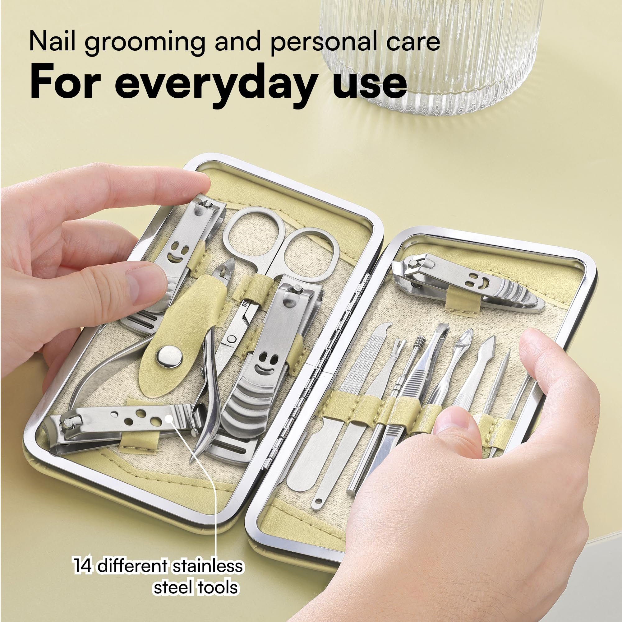 Manicure Nail H&S Nagelknipser Clippers Set_Beige