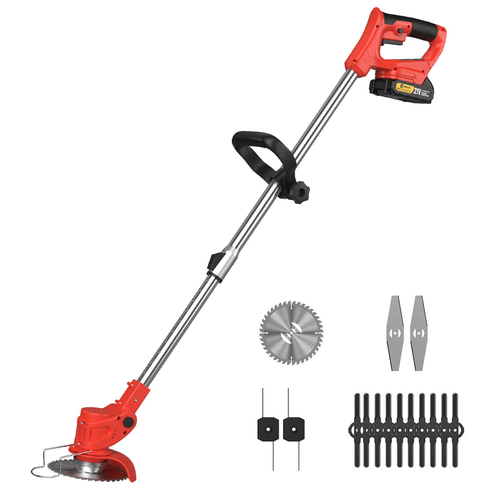 CONENTOOL Akku-Rasentrimmer mit verstellbarem Teleskopstiel, (Set, günstig online kaufen