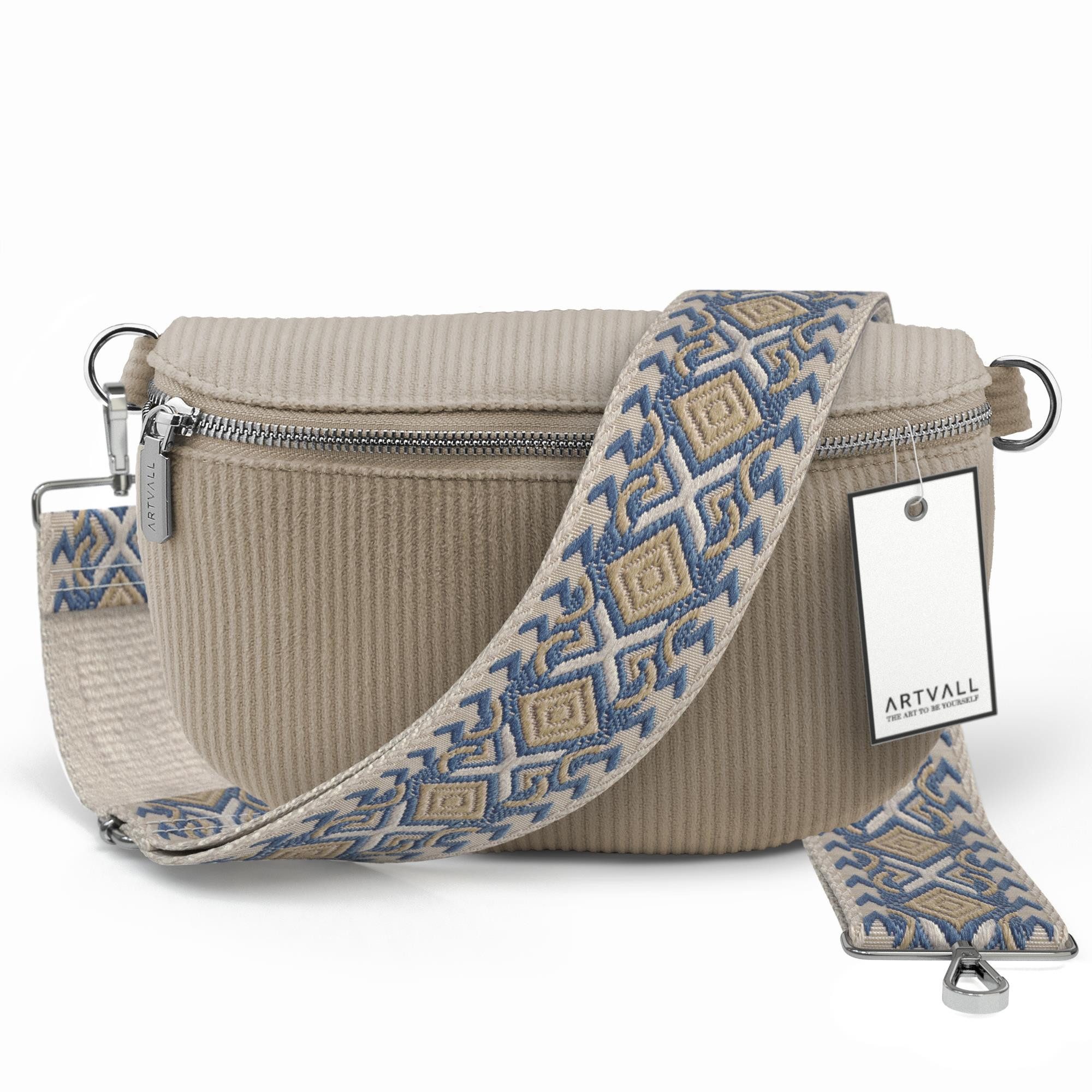 ARTVALL Umhängetasche Cord Handtasche Brusttasche Schultertasche Beige (Tas günstig online kaufen