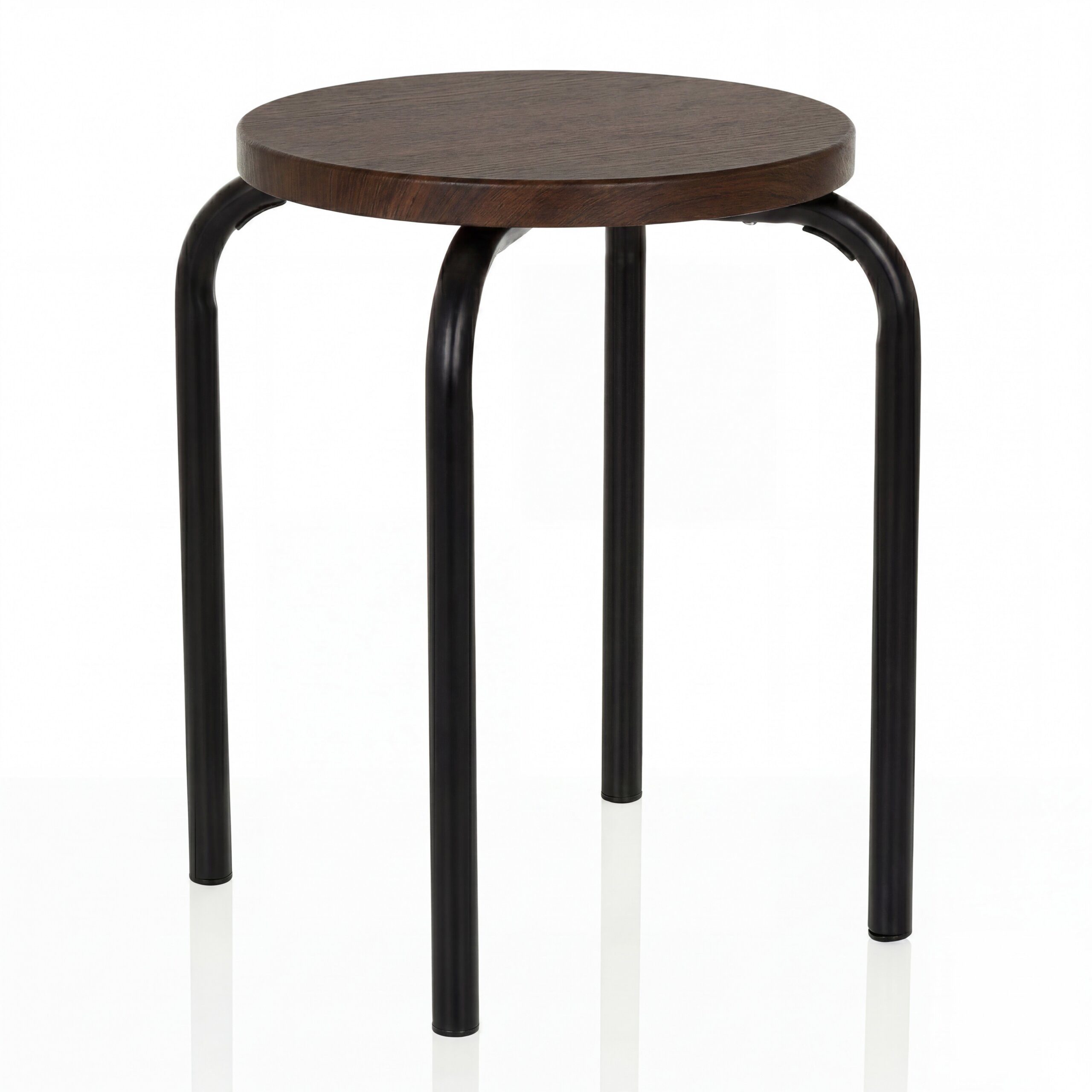 hjh LIVING Sitzhocker ALRANDA Hocker, Hocker rund, Holz Sitzfläche, Metallbeine