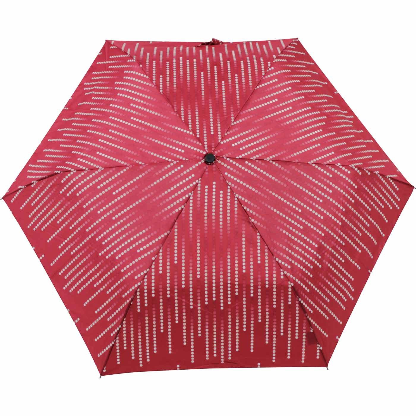 jede rot passt Schirm, Taschenregenschirm besonders doppler® Super-Mini Glamour, Damen Tasche in Havanna leichter UV-Schutz kleiner und -
