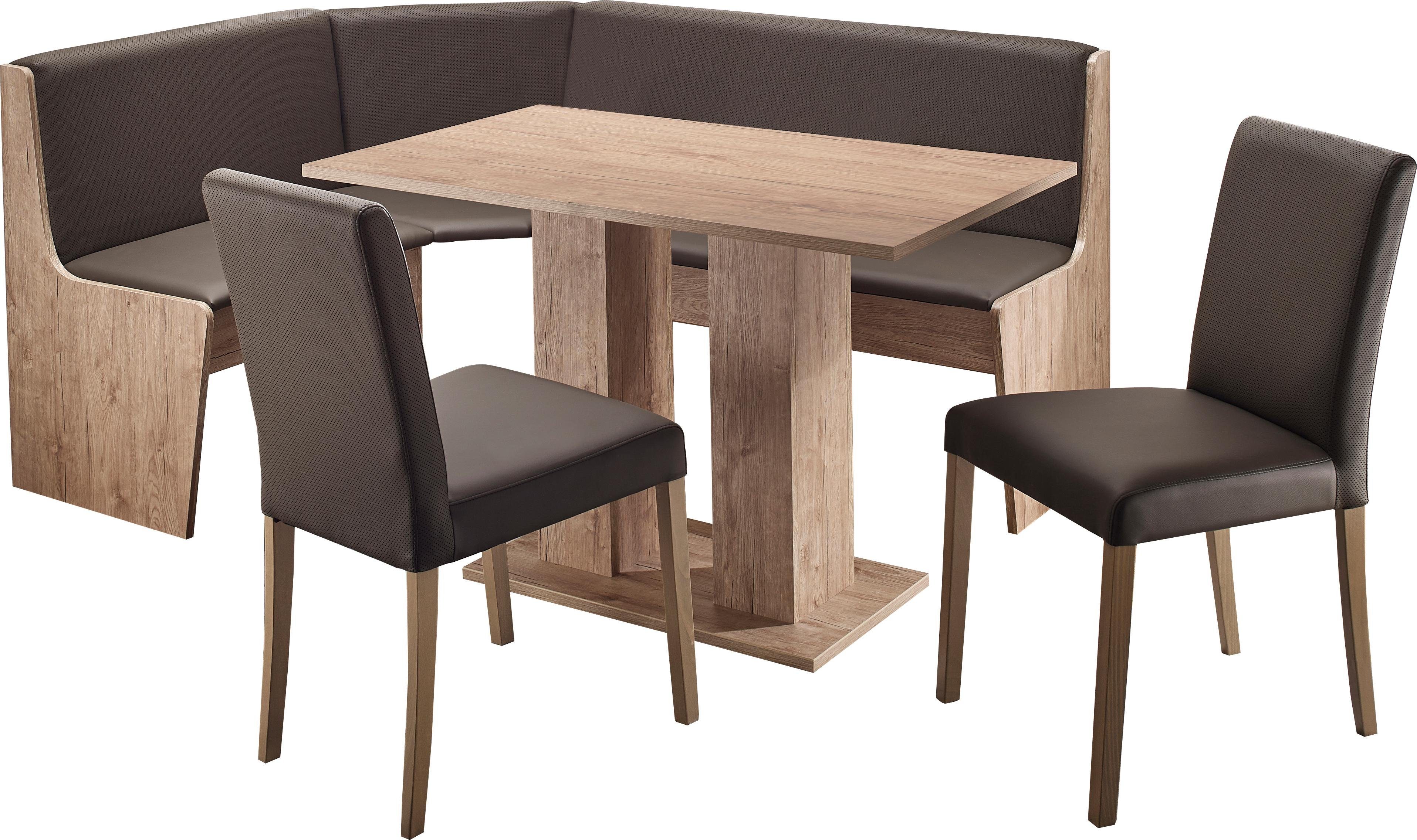 massivline&more Eckbankgruppe Sylt, (Set, 4-tlg), Eckbank ist umstellbar, Eckbank mit Truhe