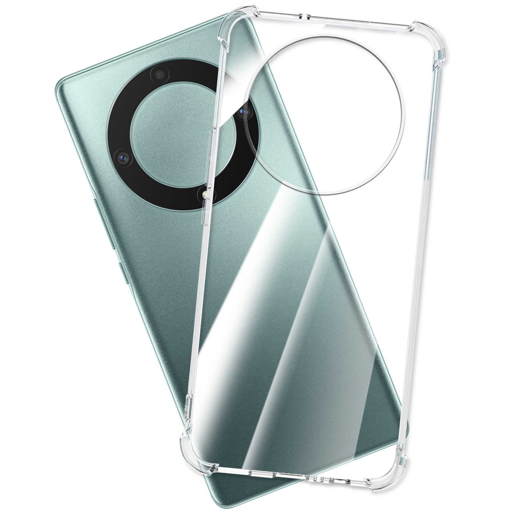mtb more energy Smartphone-Hülle Clear Armor Case für Honor Magic 5 Lite / X9a (6.67), Transparente TPU Schutzhülle Case Backcover mit Anti-Shock Verstärkung