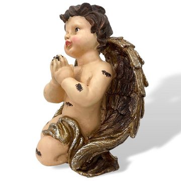 Aubaho Dekofigur Skulptur betender Engel Putte Putti Figur Kunststein 26cm Antik-Stil