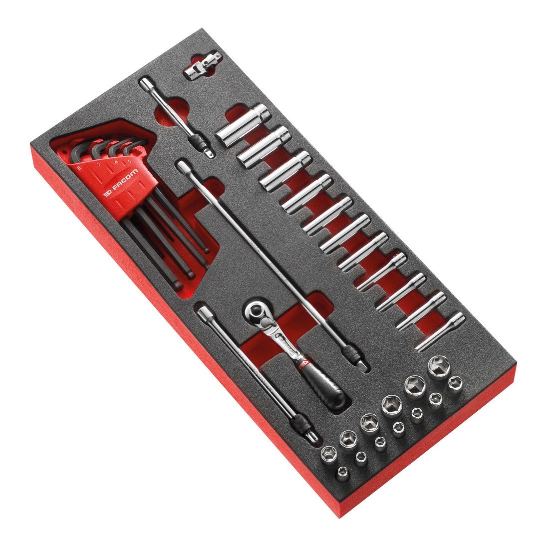 Facom Steckschlüssel Facom Modul - Steckschlüssel 1/4Z, 44-tlg