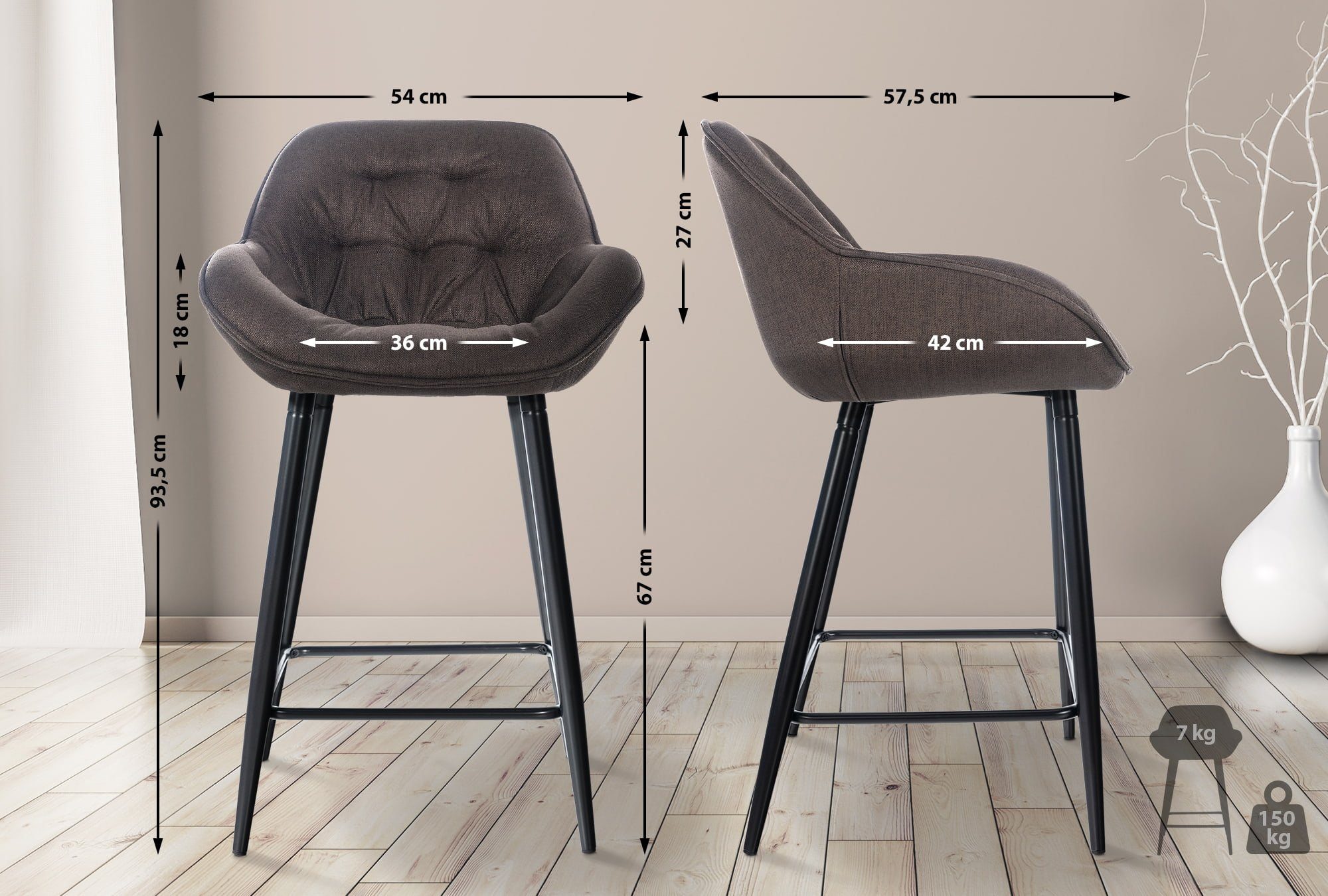 CLP Barhocker Gibson (2er Set, 2 günstig online kaufen