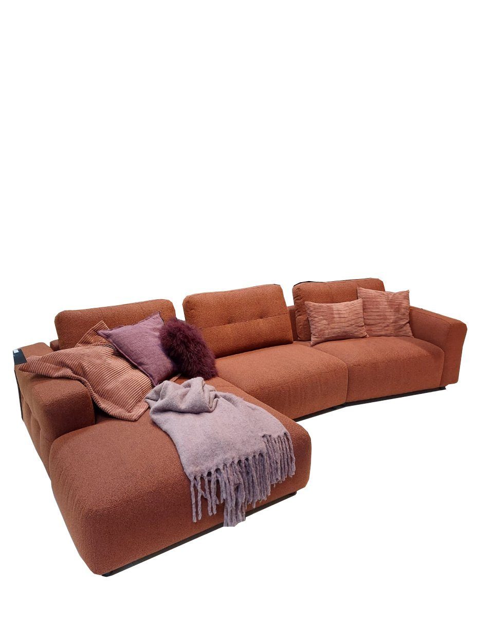 Natur24 Sofa Sofa Nell 147x346 schräger Rusty Couch cm 2-Sitzer Loop Sitzgruppe