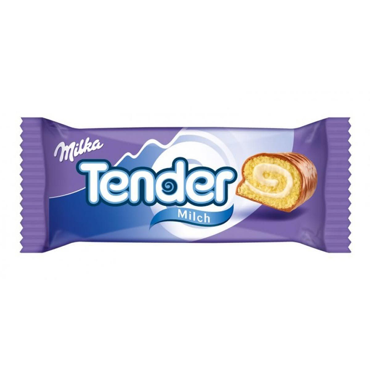 MILKA Schokolade, Milka Tender Milk umhüllt mit Alpenmilch Schokolade kleiner Kuchen 37g