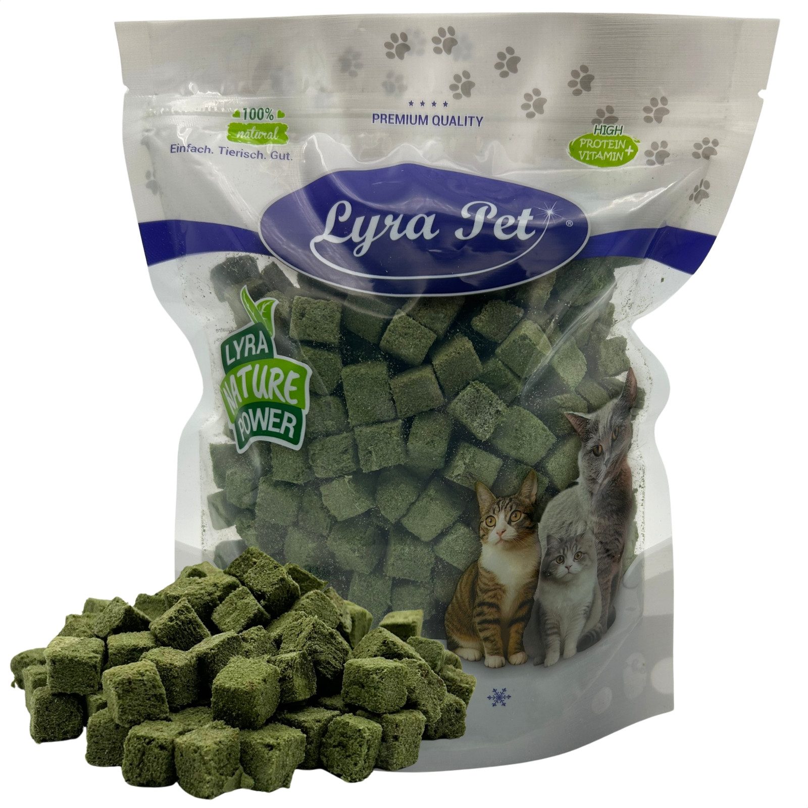 Lyra Pet 200 g Lyra Pet® Katzengraswürfel gefriergetrocknet Huhn, Snack für: Katze von LYRA PET