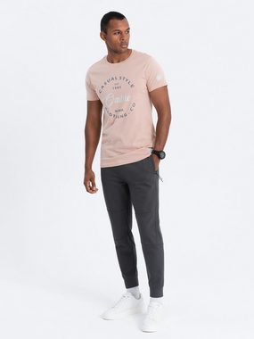 OMBRE Print-Shirt Herren-T-Shirt aus Baumwolle mit Aufdruck