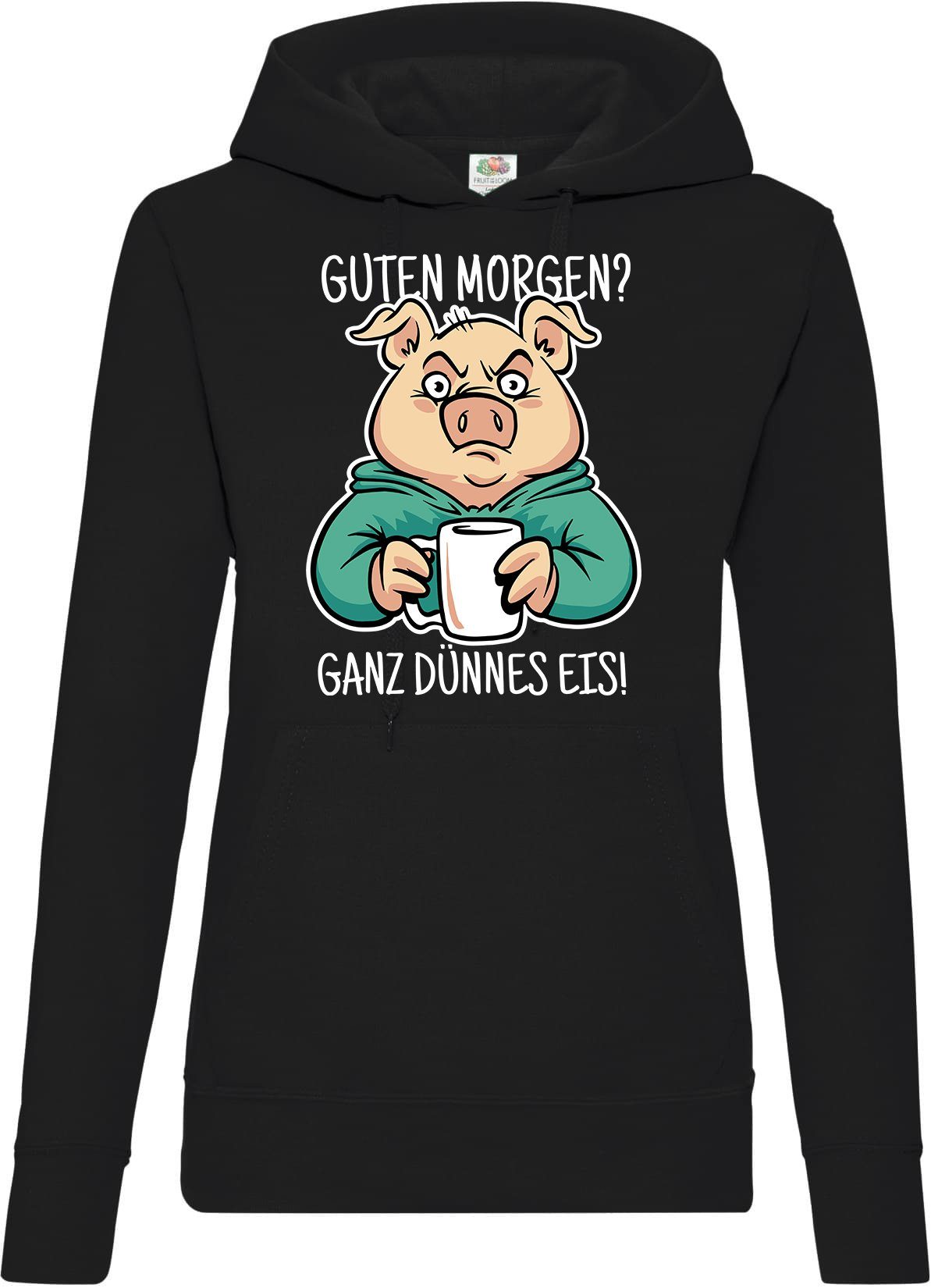 Youth Designz Kapuzenpullover "Guten Ganz Dünnes Eis" Damen