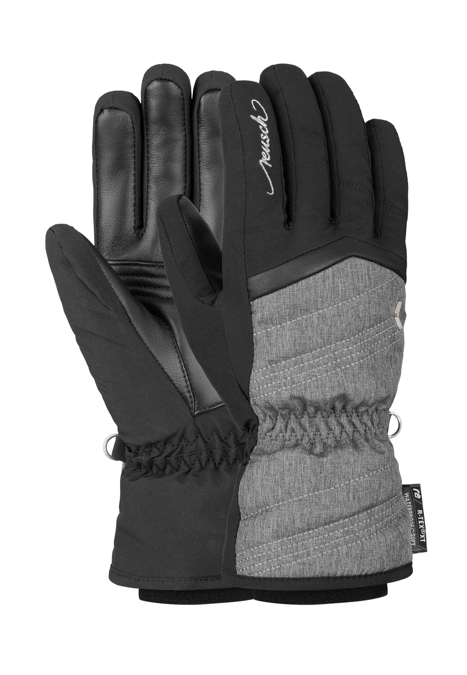 Reusch Skihandschuhe Lenda R-TEX® XT mit grau-schwarz wasserdichter Funktionsmembrane