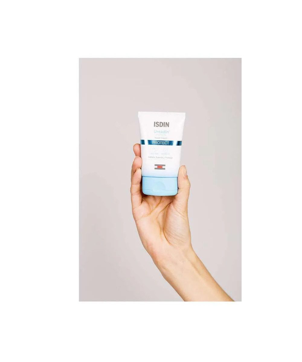 Isdin Handcreme Isdin Ureadin Handcreme Manos Protect 50 ml Packung, 1-tlg., Die Hände damit 2-3 Mal am Tag eincremen.