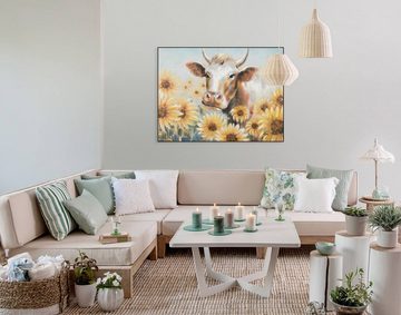 KUNSTLOFT Gemälde Harmonie der Natur 100x75 cm, Leinwandbild 100% HANDGEMALT Wandbild Wohnzimmer