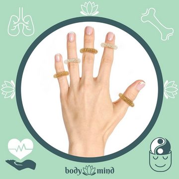 Body & Mind Shiatsu-Akupressurgerät Massageringe, Yin Yang Ring Set 10-tlg., Wellnessmassage, Entspanne & Relaxen