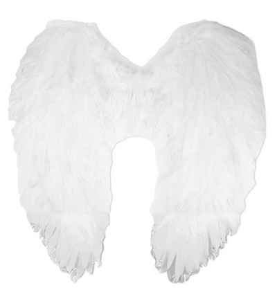 Funny Fashion Kostüm-Flügel Engelsflügel 65 x 65 cm, Federn Weiß