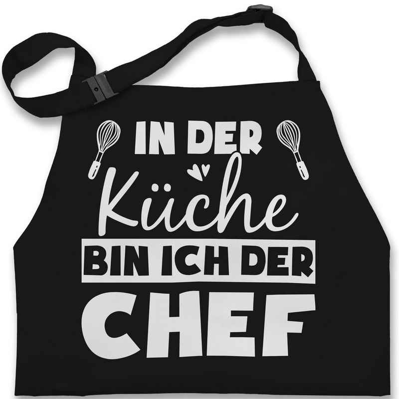 Shirtracer Kochschürze In der Küche bin ich der Chef, (1-tlg), Kochschürze