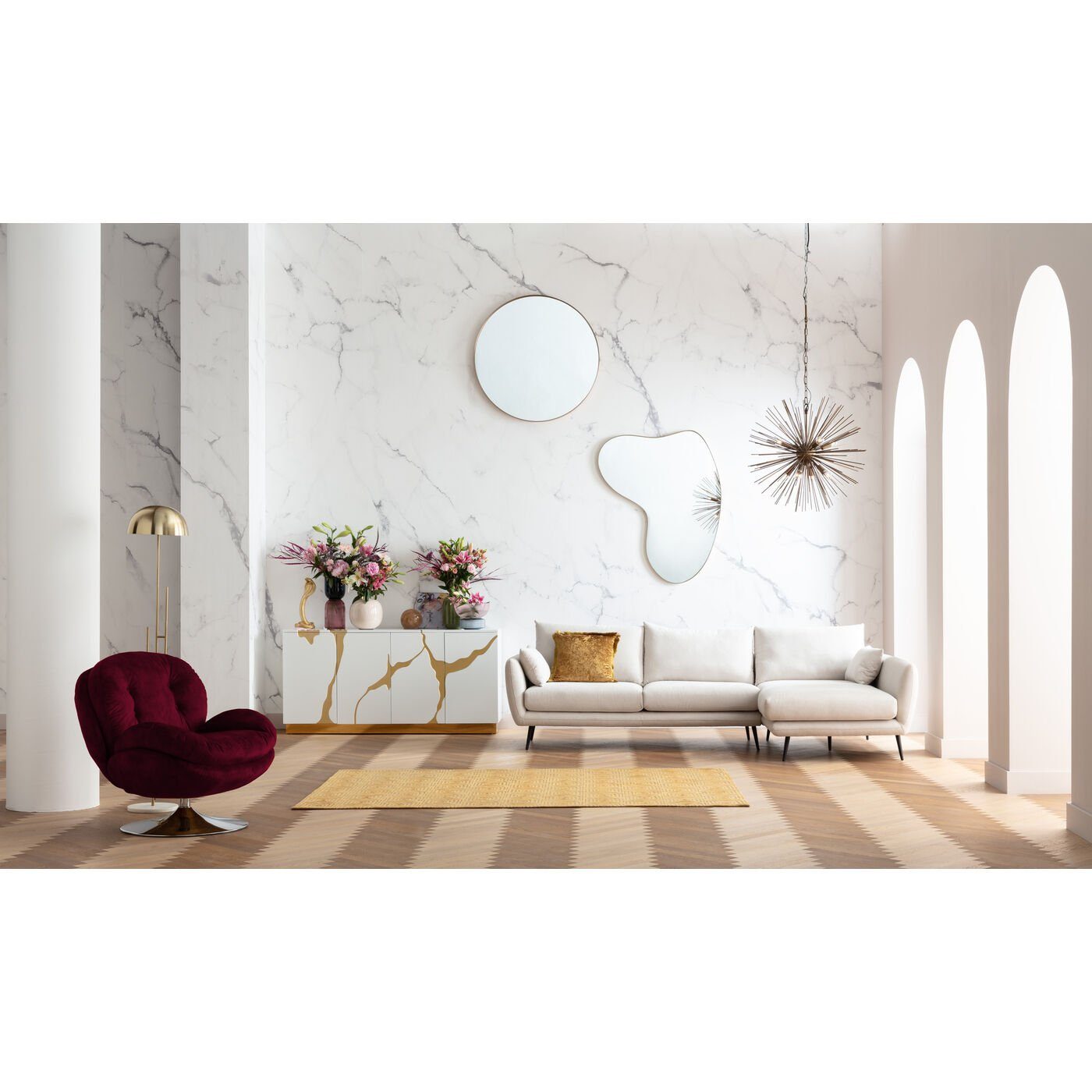 Kare Design Drehsessel Cosy, Samtoptik