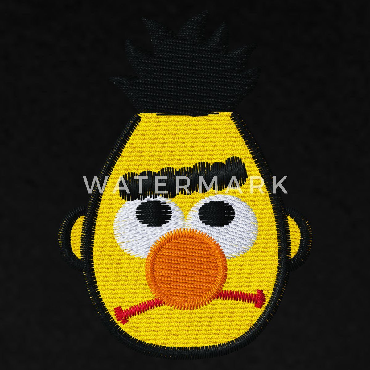 Spreadshirt T-Shirt Sesamstraße Bert Als Stickmotiv Relaxed Fit Unisex T-Shirt (1-tlg)