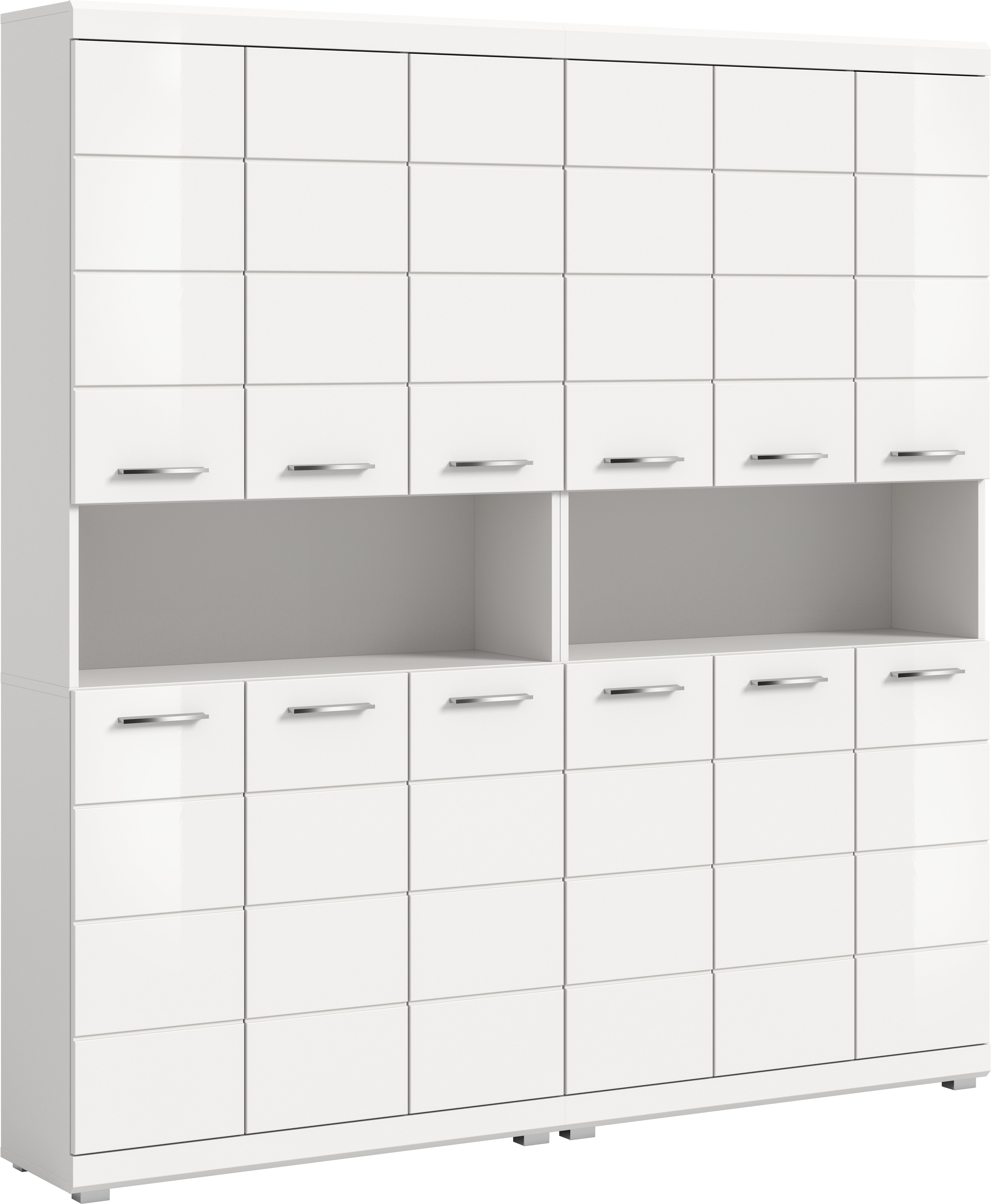 welltime Badmöbel-Set SIENA, 2-teilig, bestehend aus: 2x Hochschrank, MDF-Front, (TOPSELLER!, individuell um weitere Artikel der Serie SIENA erweiterbar), Badmöbel, Kombination, Badezimmer, Badset, Möbel-Set, Set