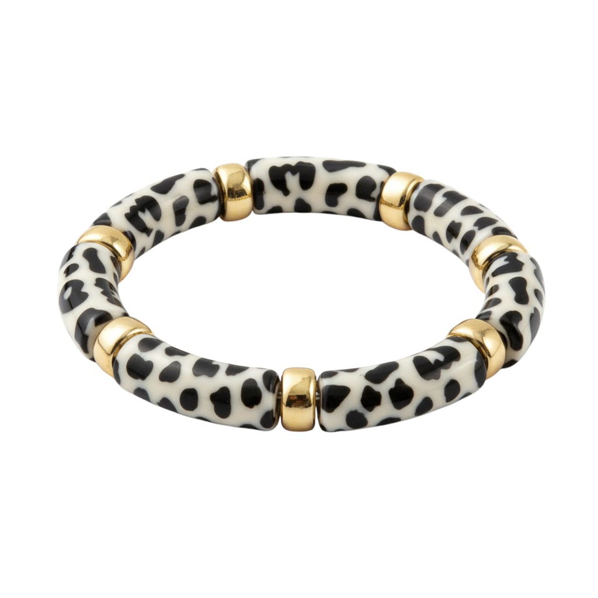 KARMA Armband Damen Acryl dehnbar Leo günstig online kaufen