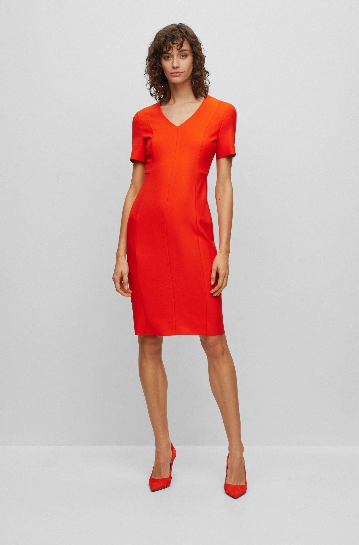 (1-tlg) orange Cocktailkleid Damen BOSS Kleid DAMAISA (33)