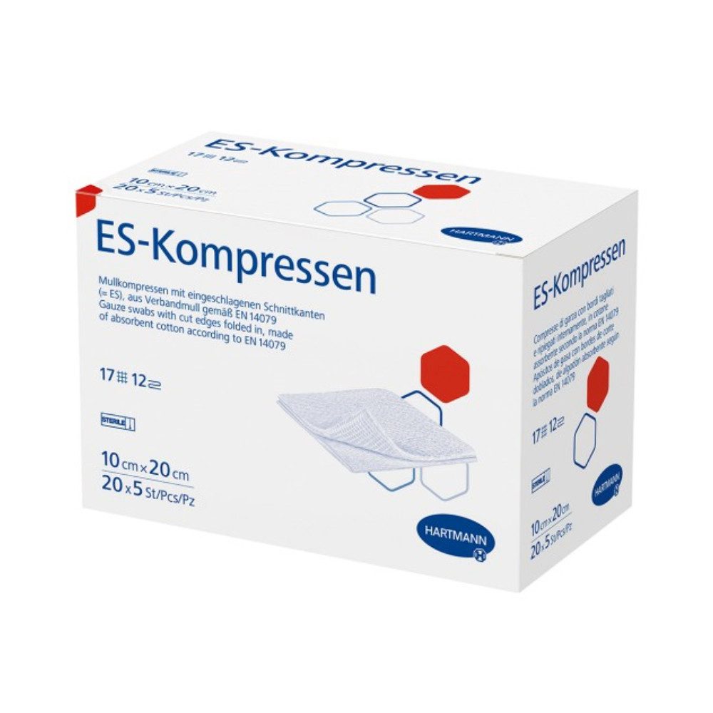 Kalt-Warm-Kompresse 12x Hartmann ES-Kompressen 10 x 20 cm, 12-fach, steril, Packung